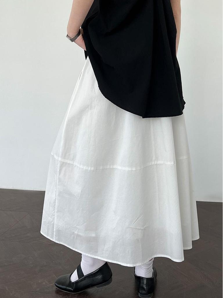 Summer Yellow High-Waist A-Line Umbrella Skirt