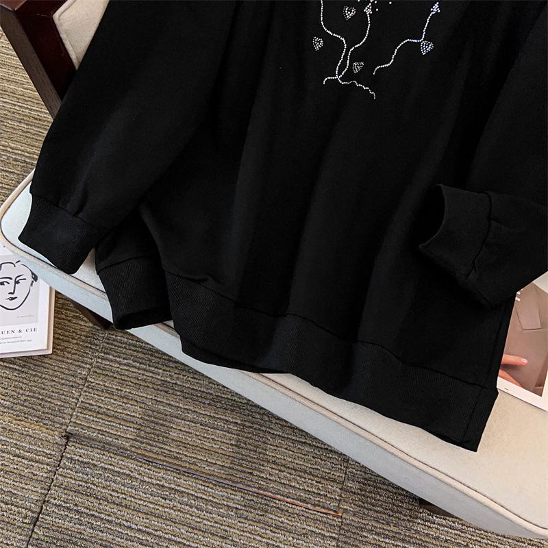 Plus Size 300 Jin Loose Hoodie for Autumn/Winter - Bust 150/160/170