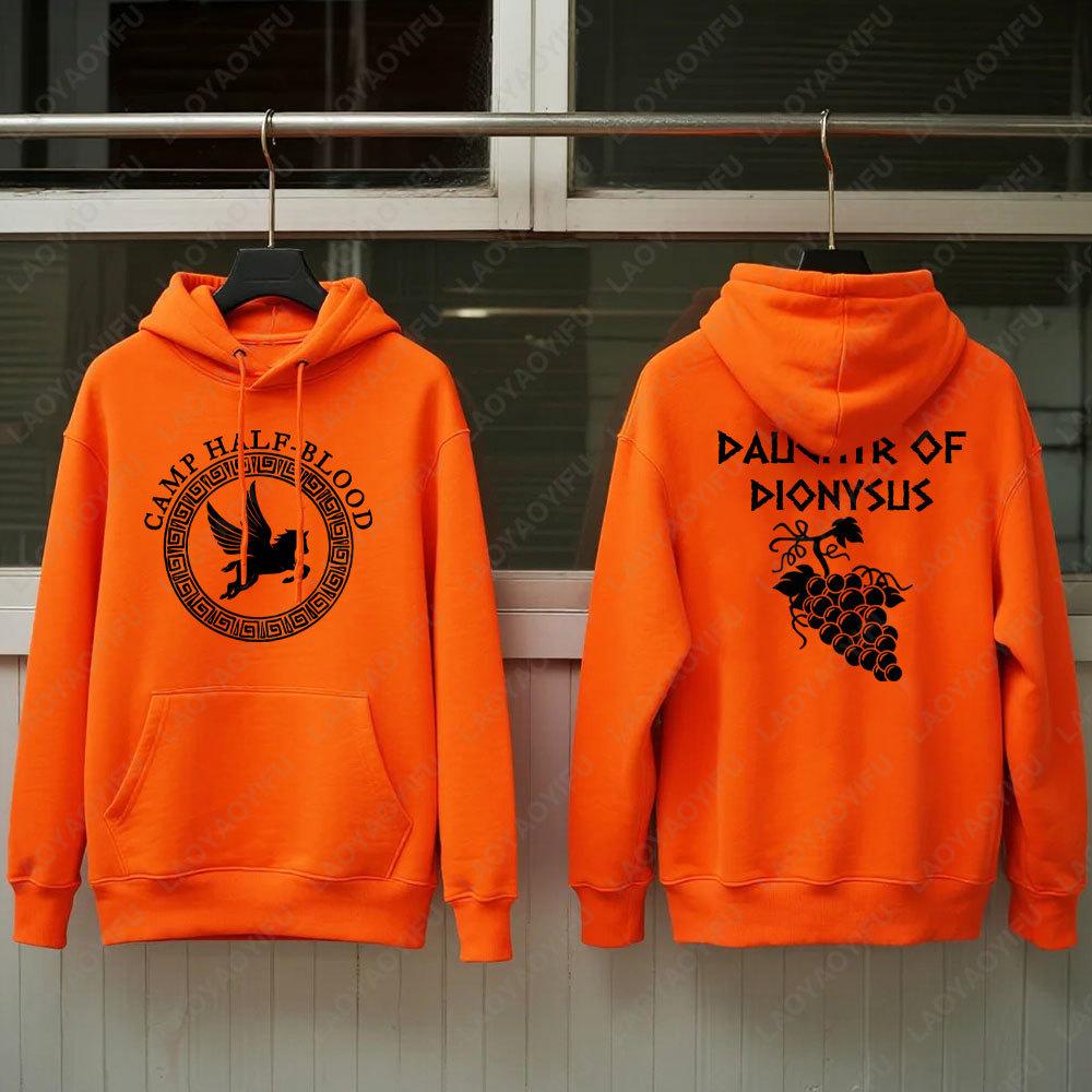 Camp Half Blood Hoodies Fall Winter Half Camp Game Men Women Orange Pullovers Percy Jackson Daughter Halloween Men Sweatshirt