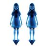 Halloween Twin Ghosts Flat Stakes Creepy Iron Phantoms Horror Movie Style Wraiths Scary Garden Yard Halloween Decor