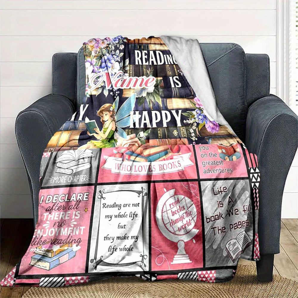 Home Reading Is My Happy Blanket Fashion Blanket Used For Home Gift Soft And Warm Giving Friends And Relatives Birthday Gifts Graduation Gifts