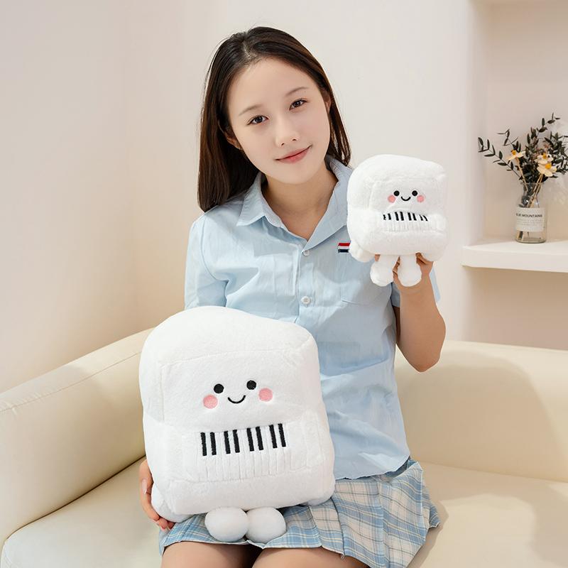 50Cm Smiling Face Musical Instrument Plushie Stuffed Cartoon Guitar Piano Plush Pillow Stuffed Decoration Present