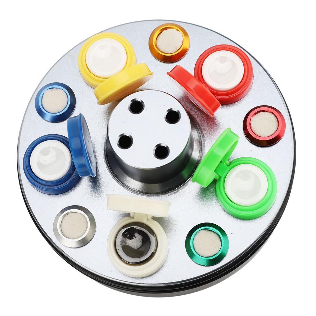 Watch Oil Dip Tool with Dust Cover 5 Dish Rotatable Repairing Tool Watch Grease Cup Holder for Watchmakers