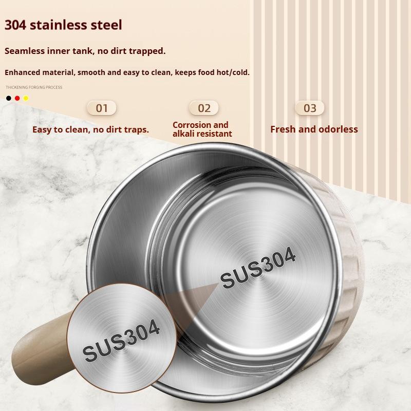 480ML Leakproof Thermo Mug with Handle 304 Stainless Steel Coffee Mug with Straw Double Wall Vacuum Water Cup Travel Milk Cup