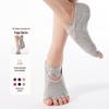 Women's Non-Slip Split-Toe Yoga and Ballet Socks with Open-Back and Lace-Up Design