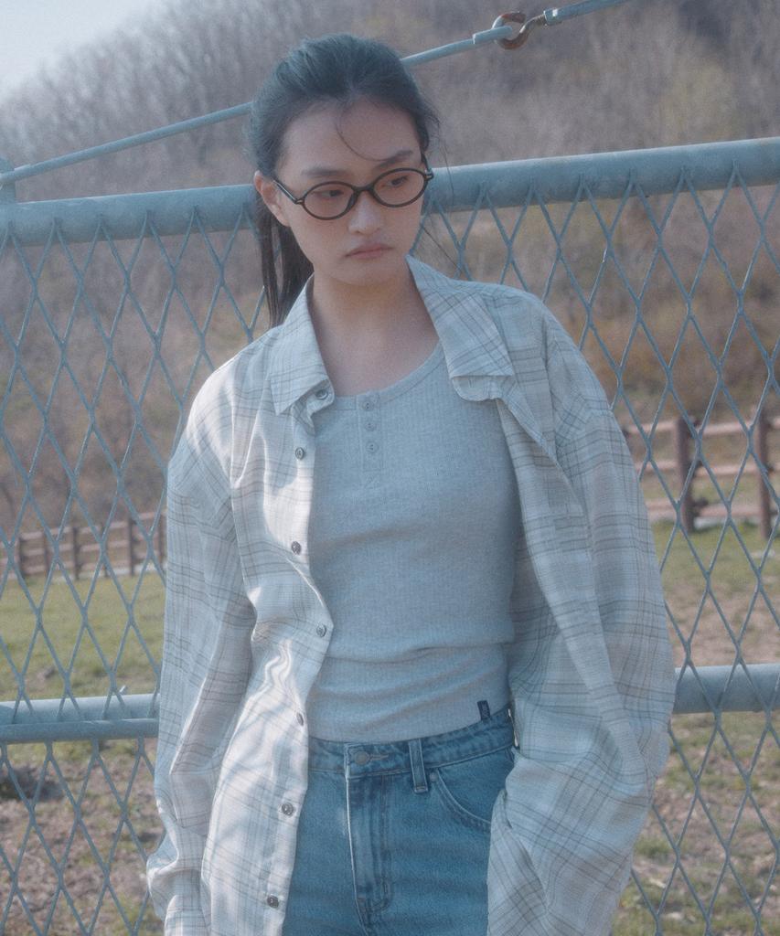 LMOOD Big Boy Check Shirt Beige