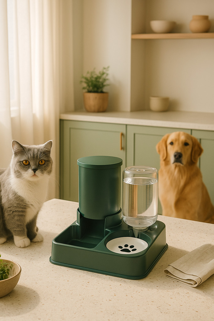 Automatyczny podajnik wody dla zwierząt domowych zestaw do separacji na sucho i na mokro pojemnik na karmę dla psów fontanna antypoślizgowe karmniki dla kotów artykuły dla zwierząt