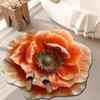 3D Shaped Flower Diatom Mud Absorbent Floor Mat Carpet Living Room Cloakroom Non-slip Mat Bedroom Bedside Carpet