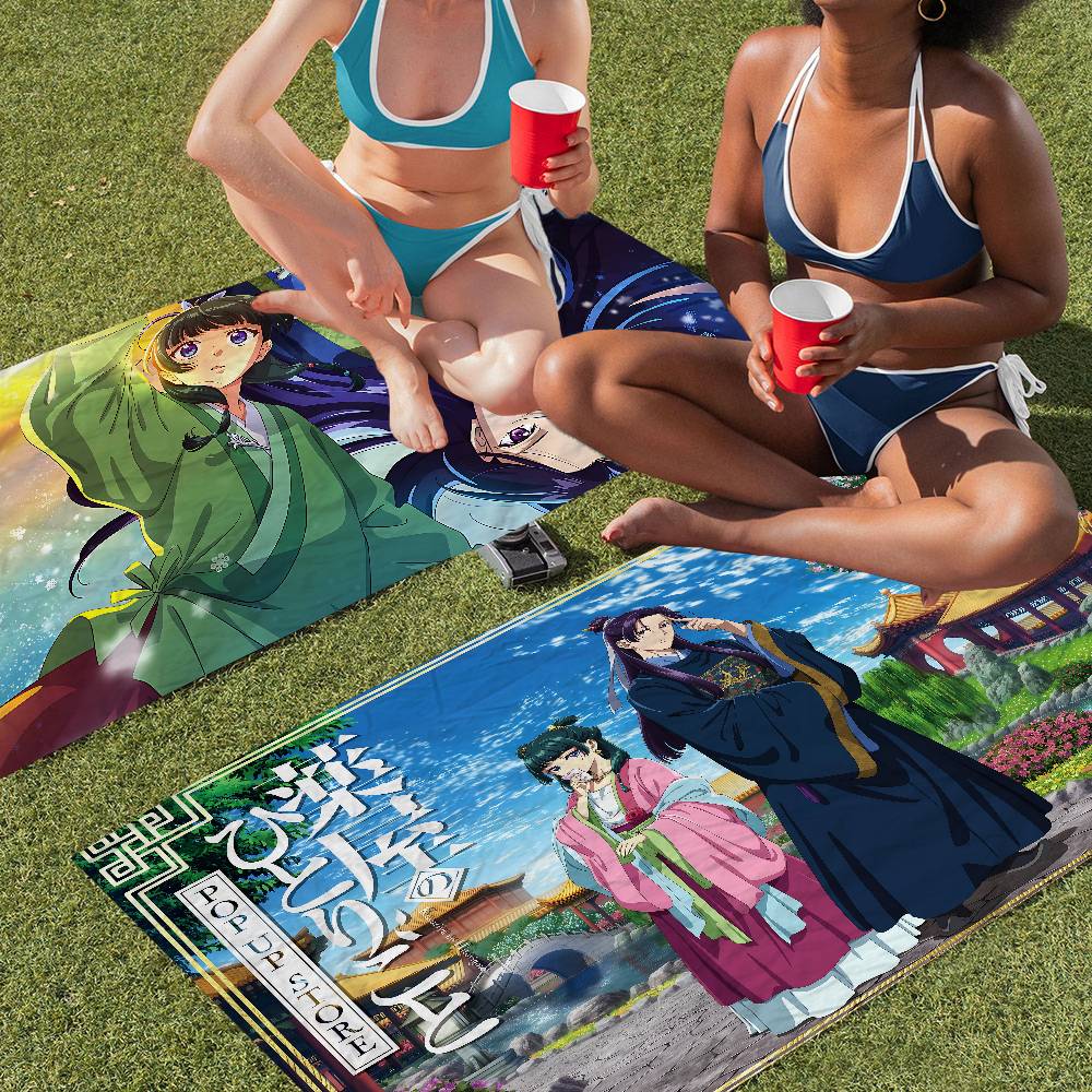 T-The Apothecary Diaries Microfiber Printed Beach Towel Mountain Climbing Yoga Beach Swimming Running Absorbent Soft Towel