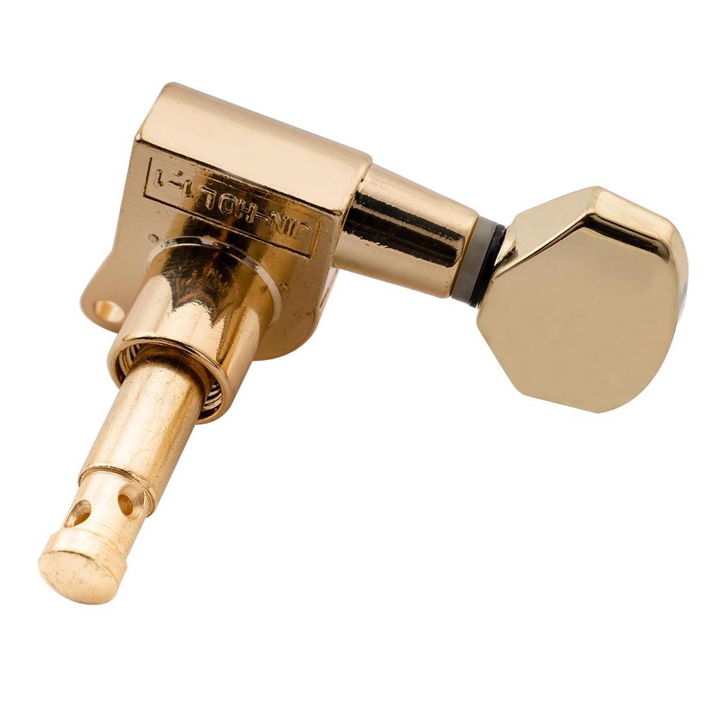 Wilkinson E-Z-LOK Left-Handed 6-Piece Tuner Set for Fender Strat/Telecaster Electric Guitars, Gold