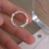Sterling Silver Twist Weave Ring for Women – Elegant Niche Design, Light Luxury, Fresh and Simple.