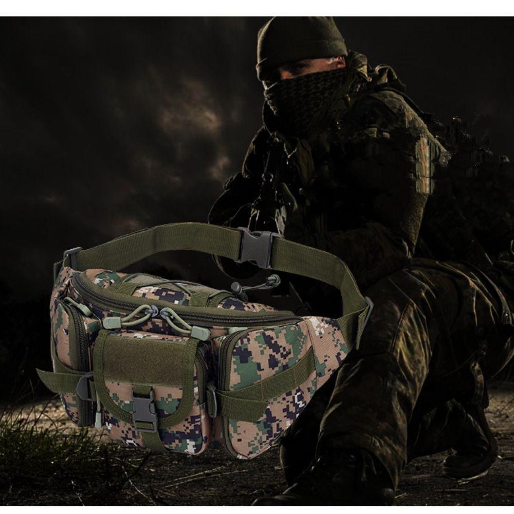 Waterproof Men Molle Pouch Oxford Cloth Climbing Belt Bag Waist Fanny Pack Outdoor Sports