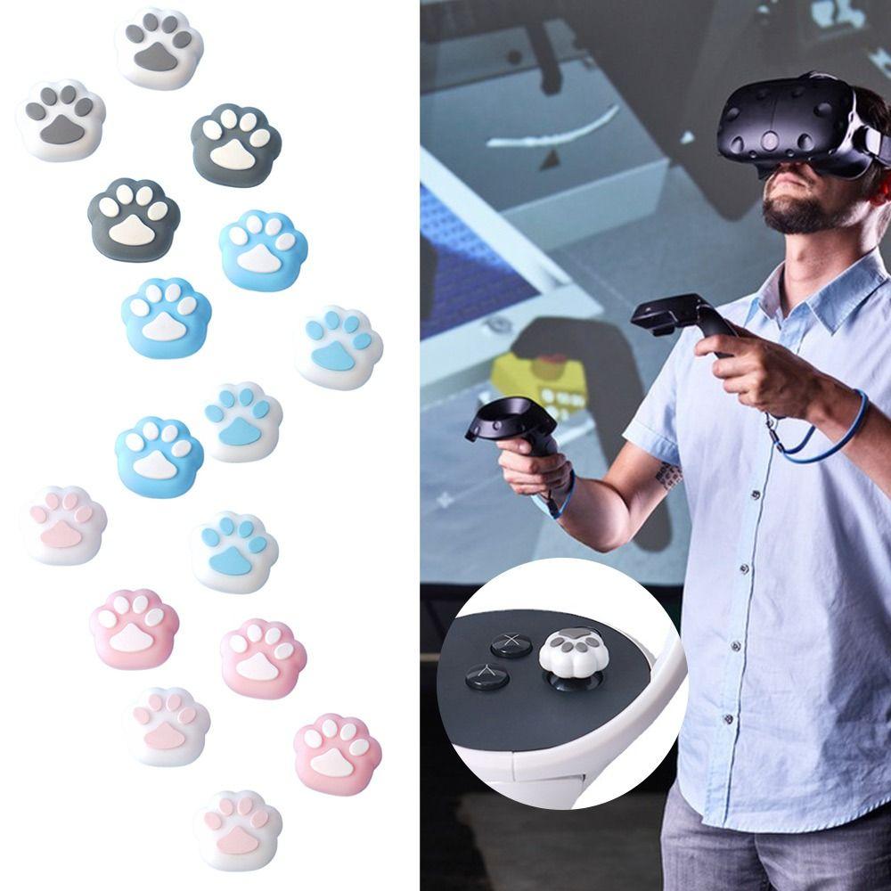 

4 шт., многоцветная ручка-качалка контроллера с мультяшным кошачьим когтем для Oculus Quest