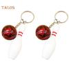 TE 2Pcs Mini Simulation Bowling Ball Keychain Bag Pendant Car Key Ring Accessories