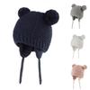 Winter Baby Spandex/Cotton Jacquard Dobby Cartoon Pattern Ear Protection Cold-Proof Warm Knitted Travel Hat Boys Girls Beanie