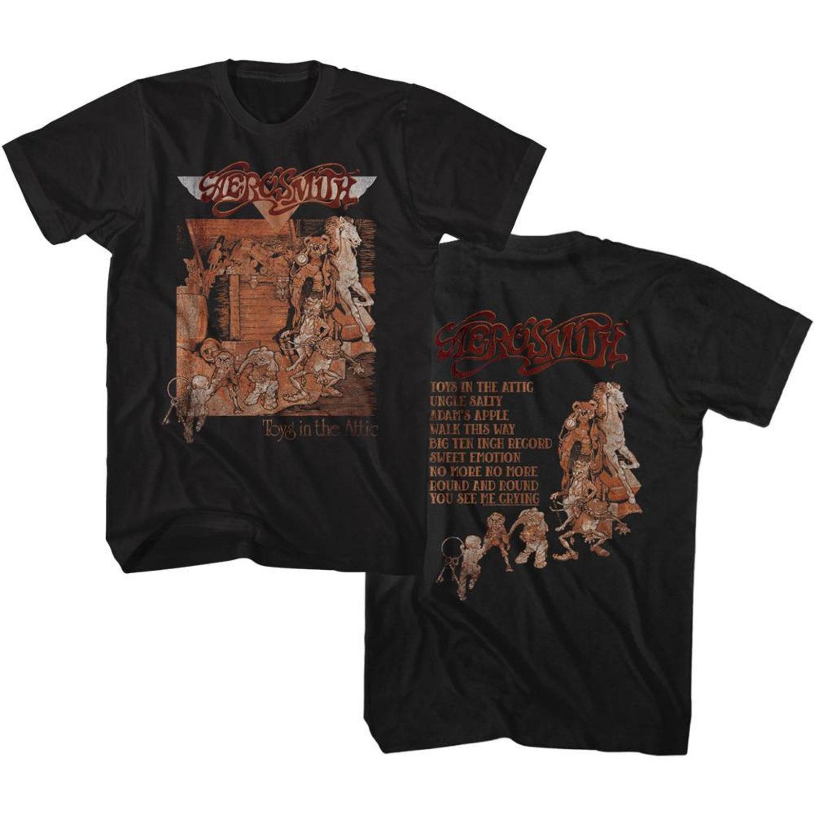 Aerosmith Toys In The Attic Cover Art Black Adult T-Shirt 3XL