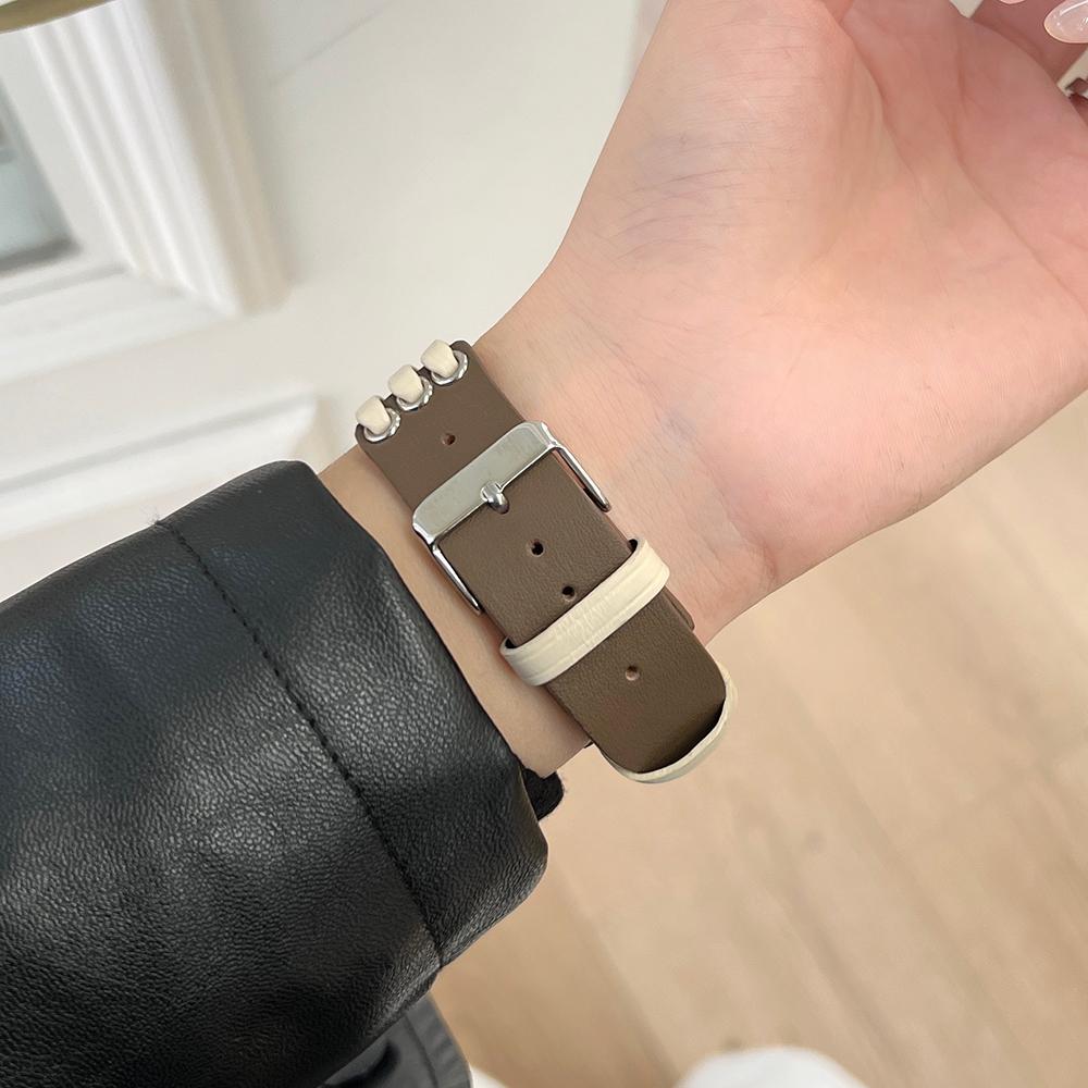 Für Apple Watch 10 46 mm/Ultra 2/Ultra 49 mm/9 8 7 45 mm/SE (2023) SE (2022) SE 6 5 4 44mm/3 2 1 42mm Echtes Rindsleder Armband