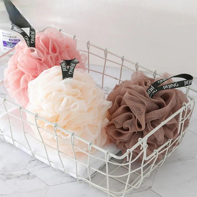 Weiche Netz-Bade-Schwammbälle Körperreiniger Peeling-Schrubber Badekugel Nylon-Reinigungspinsel Duschquaste Badeblume