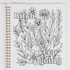 Schönes Malbuch für Erwachsene zur Entspannung Lustiges Schimpfwort-Malbuch mit floralen Mustern zum Lachen