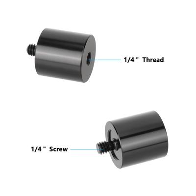 HDRIG kameros adapteris: 1/4"-20 vidinis sriegis į išorinį sriegį rutulinė galvutė aukštinantis adapteris (Modelis 3717).
