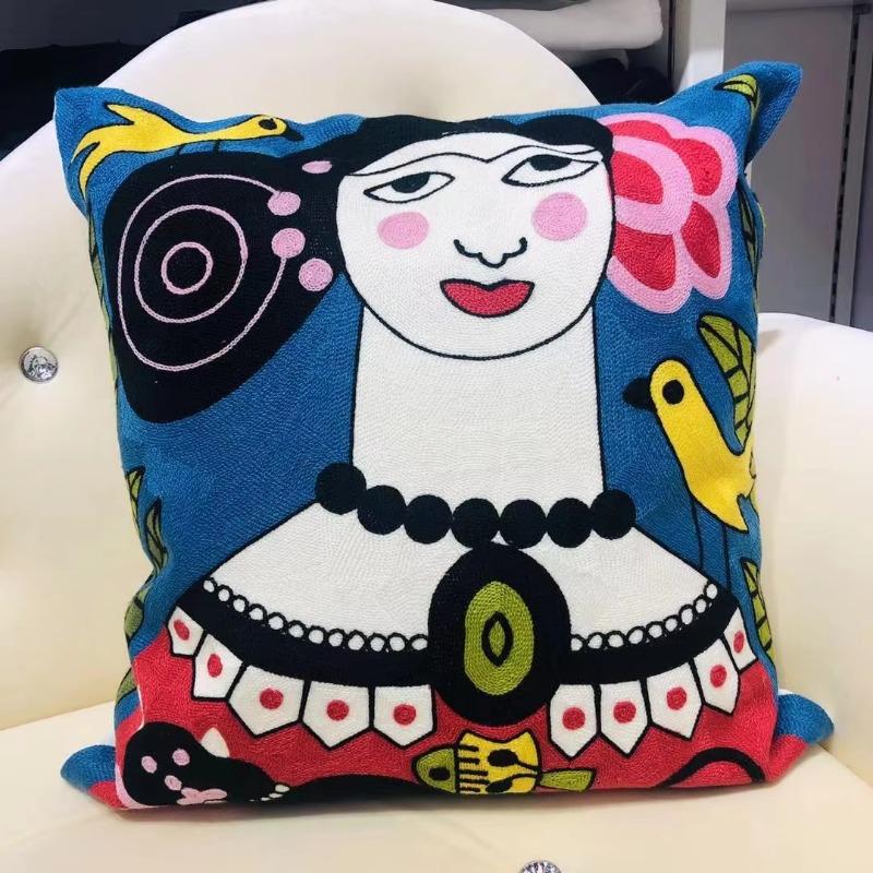 High Quality Picasso Abstract Cotton Pillow Cover Canvas Single-Sided Sofa Embroidery Cushion Cover For Living Room Home Decor