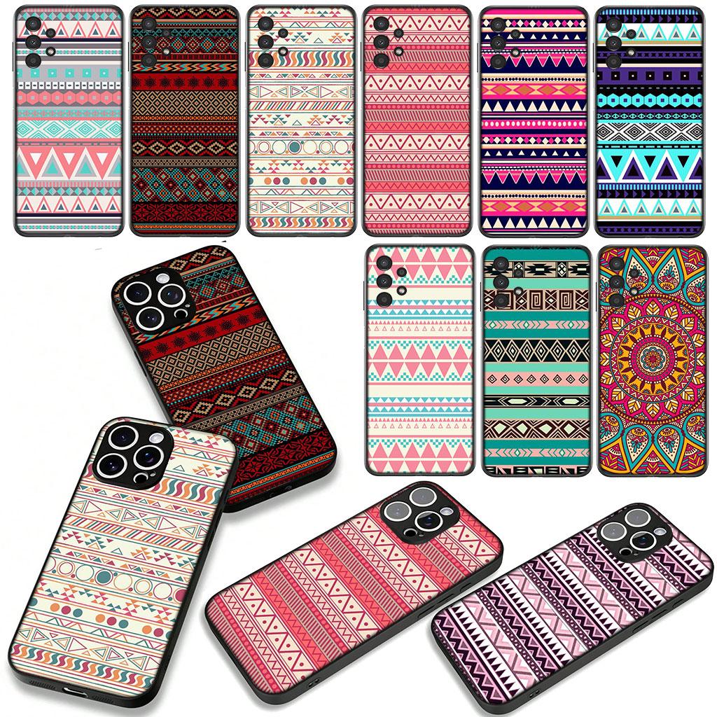 Aztec Tribal Tribe Colorful Flower Phone Cover Case for Apple iPhone 17 16 11 Pro XS Max XR 6 7 8 Plus + 16E SE Casing