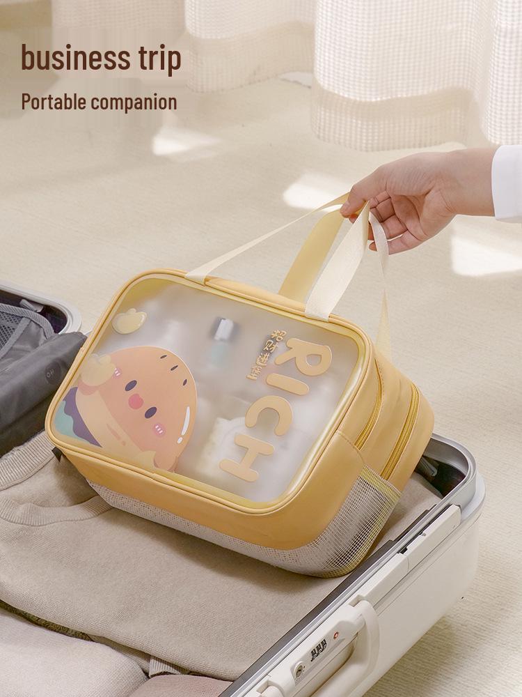 Vodotěsná taška na make-up a toaletní potřeby pro ženy - Velká kapacita, Oddělení mokrého/suchého, Ideální pro služební cesty a cestování.