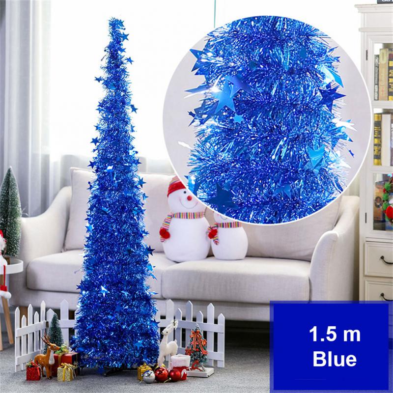

1.2/1.5m Christmas Garland Decoration Foil Rattan Tinsel Streamer Xmas Tree Pendant Wedding Party Proposal Ornament AS SHOIW
