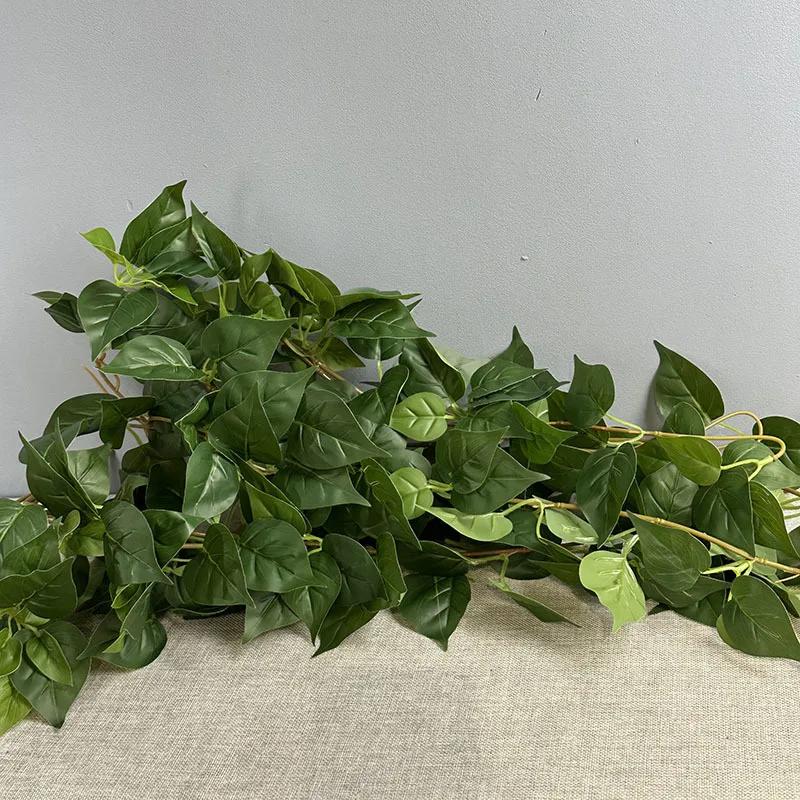 

95cm Simulation Wall Hanging White Mesh Leaves Plant Vine Garden Decorative Artificial Evergreen Green Plant Study Decoration