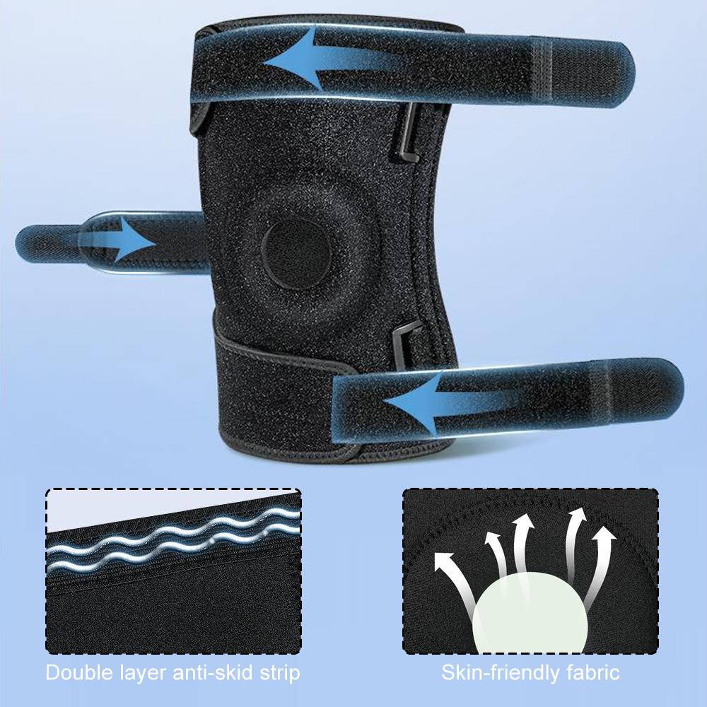 1Pc Plus Size Knee Brace For Men & Women – Patella Gel Pads & Side Stabilizers For Acl, Meniscus Tear, Arthritis,Injury Recovery