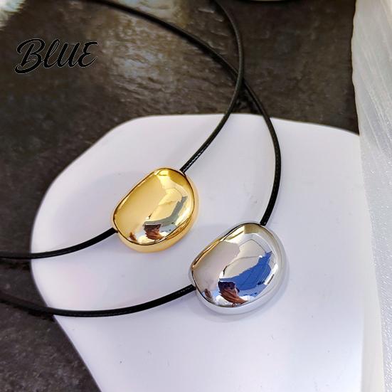 Fashion Accessories for Women Oval Bead Clavicle Chain Necklace Alloy