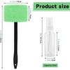 Car Windshield Cleaning Tool, Windshield Cleaner with 5 Reble Microfiber Pads and Extendable Handle, Auto Glass Wiper Kit for Interior/Exterior Dirty
