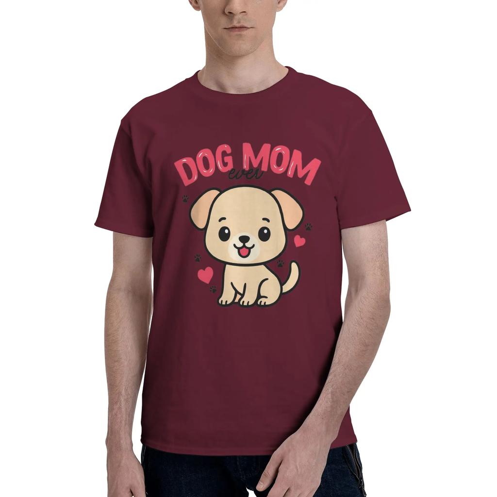 Beautiful fluffy dog for pet mom 100 Cotton TShirt Mens Fashion T Shirts Men Round Neck Short Sleeve S6XL