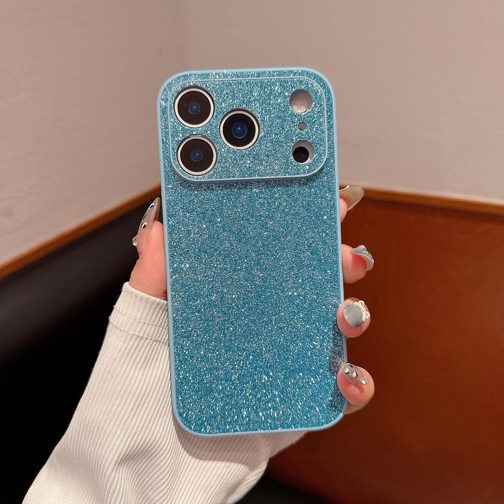 Sternenhimmel Glitzerpuder für Apple 17pro Luxus Glitzerpuder Leder Handyhülle für IPhone 17 Schlichte Weiche Schutzhülle