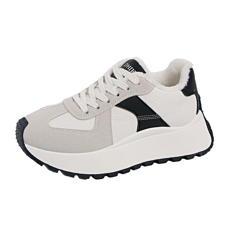 ins Korean version of the new velvet dad shoes women's 2025 winter sports Forrest Gump shoes casual shoes platform height increase BN025-1