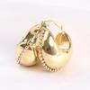 14K Gold Stainless Steel C-Shaped Half-Moon Earrings for Women