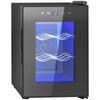 Six Bottle 8-18 Degrees C Countertop Wine Fridge - Black
