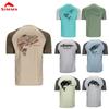 Camisa de Pesca Masculina de Secagem Rápida Manga Curta Proteção UV Top Respirável para Pesca ao Ar Livre Camiseta de Seda de Leite