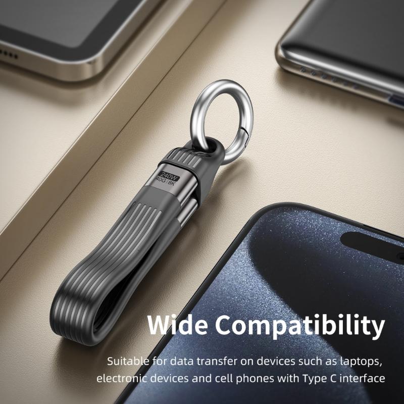 USB4 Charging Cable with PD240W Super Fast Charging and 40Gbps Speed 8K Video Transmission