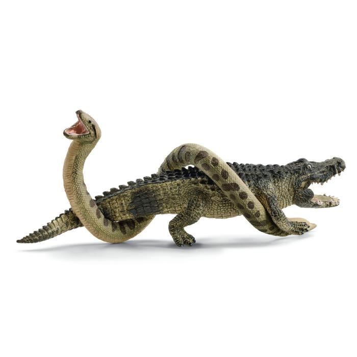 Coffret Duel Aligator/Anaconda, figurines animaux sauvages, Schleich 42559 Wild Life, Pour enfant dès 3 ans