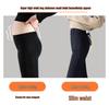 Women's High-Waisted Fleece-Lined Skinny Pants, 2025 Winter Style, Elastic Black Pencil Design for Indoor & Outdoor Wear