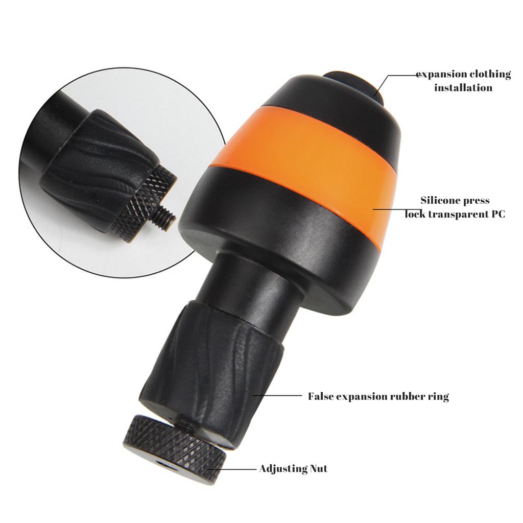 Luce Manubrio Bicicletta Luce di Sicurezza Manopola Manubrio Luce Bici a Batteria Ciclismo LED Tappi Manubrio Luce Indicatore