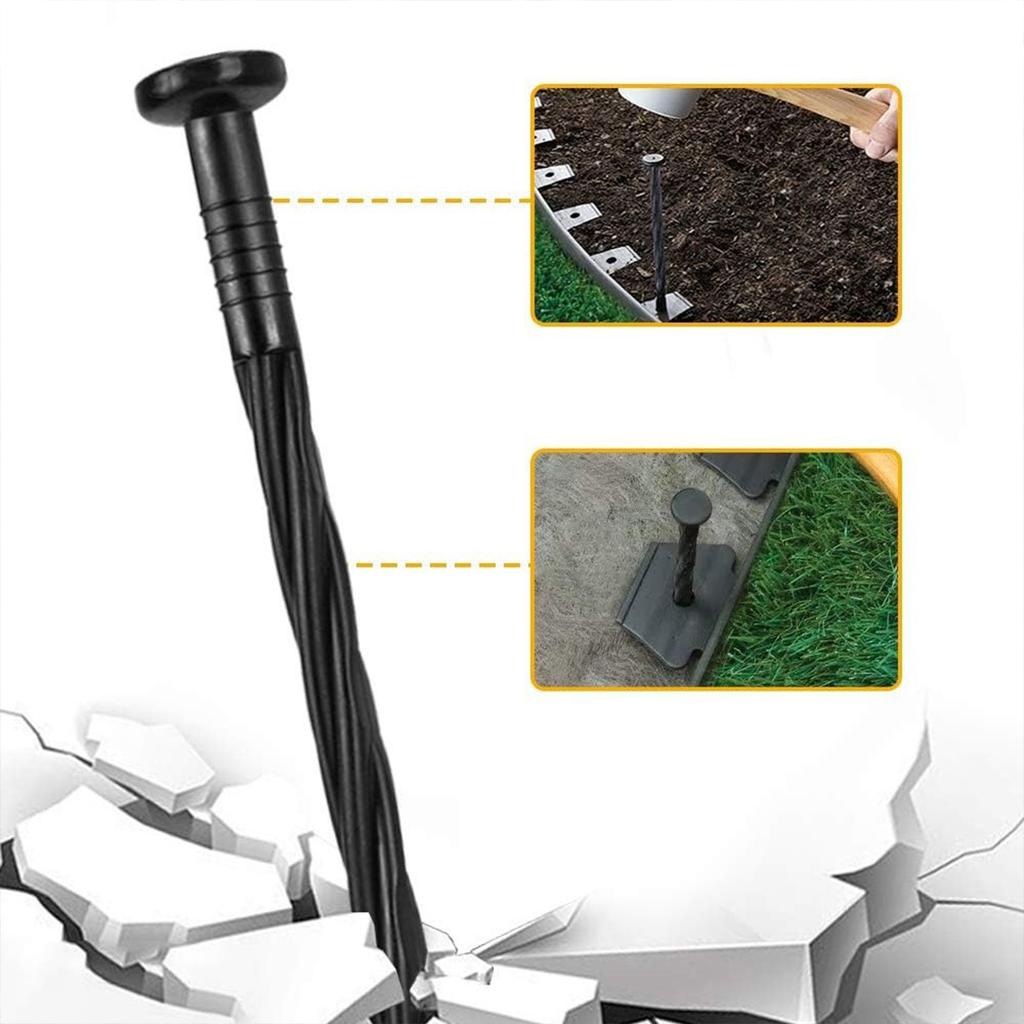 Edge Stakes Landscape Edge Nails Garden Stakes Spiral Nylon Landscape Anchors Suitable for Lawn Edges Weed Barriers Tents