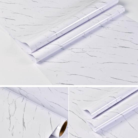 1 Roll Wall Decor Waterproof Self Adhesive PVC Decorative Vinyl Film Marble