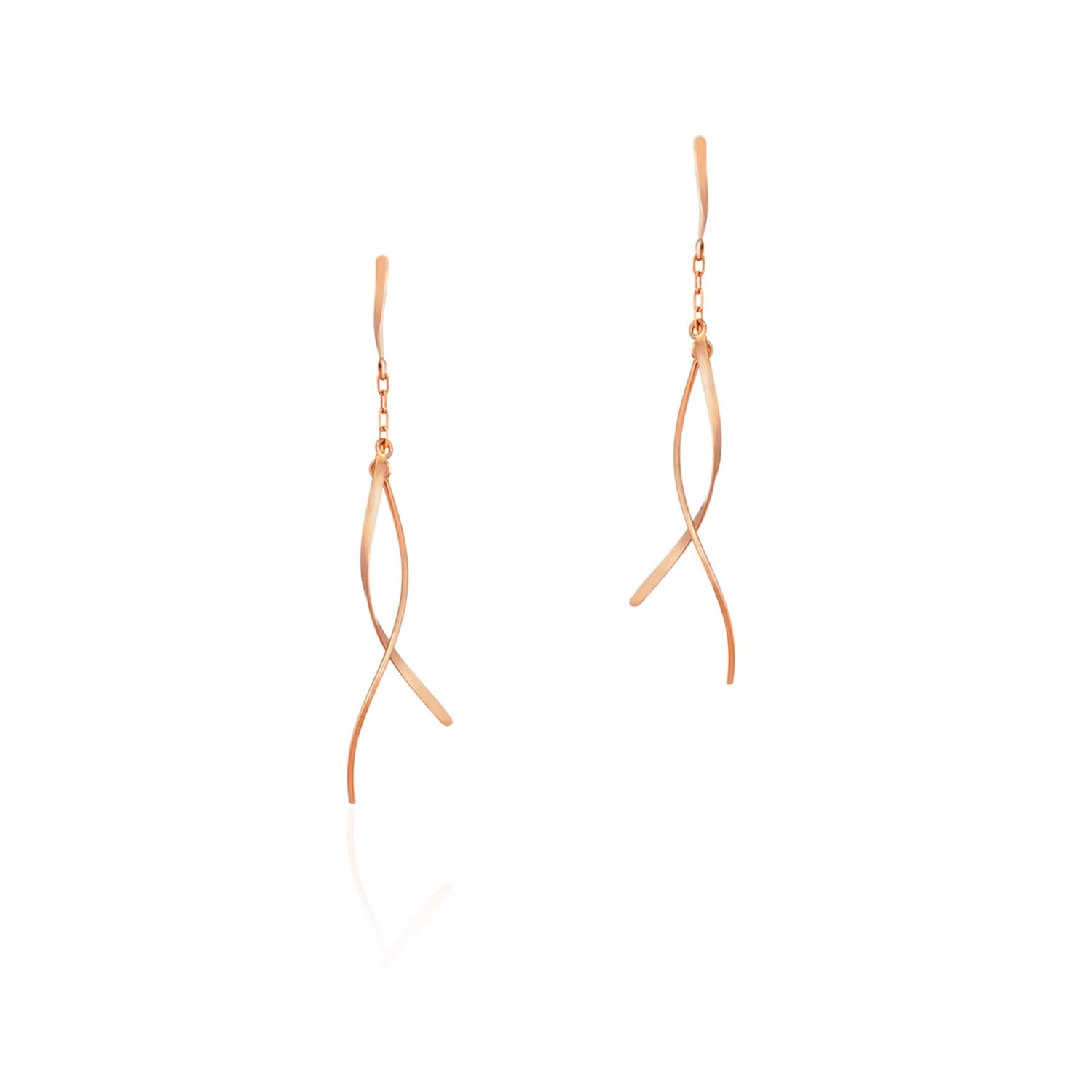 

K10 pink gold earrings 151136152105 canal4℃ (PG)