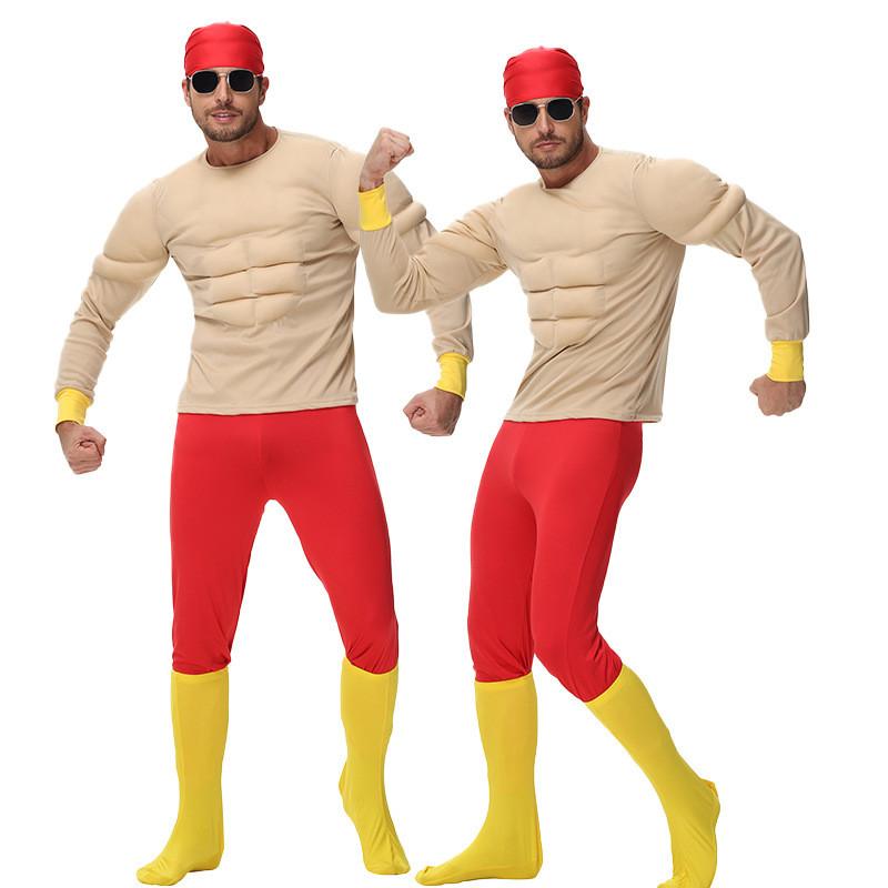 Halloween Costume With Polyester Fabric Funny Muscle Suit For Party Dress Up
