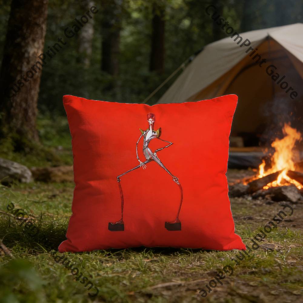 DDavidS BBowieS Kissenbezug Polyester Quadratische Kissenhülle 45 cm Dekorativ für Zuhause Couch Bett Auto Dekor