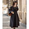 Women's 2025 Winter Hepburn Style Double-Faced Wool Long Coat