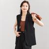 TERRE BLEUE Women's Elegant Sleeveless Blazer Vest