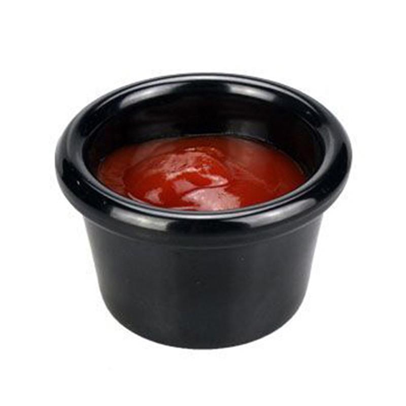 Sauce Bowl Gravy Boats Round Glossy Melamine 6Cm 50Ml Black Mini Dipping Cup